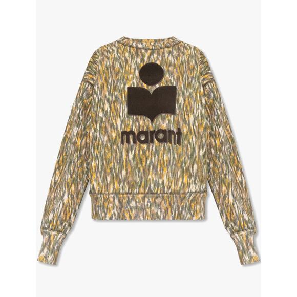 Isabel Marant Tops - Isabel Marant '�toile Mobyli' Green Cotton-Blend Logo Sweatshirt Size S